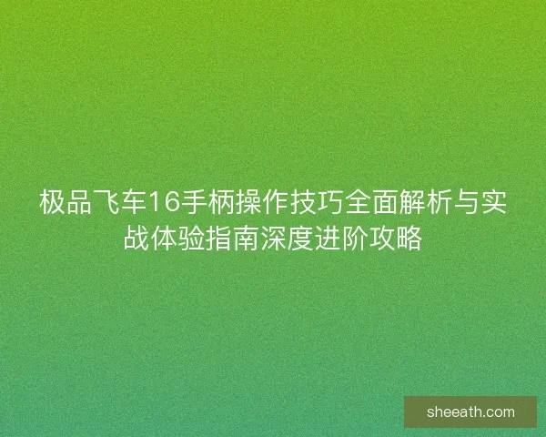 极品飞车16手柄操作技巧全面解析与实战体验指南深度进阶攻略